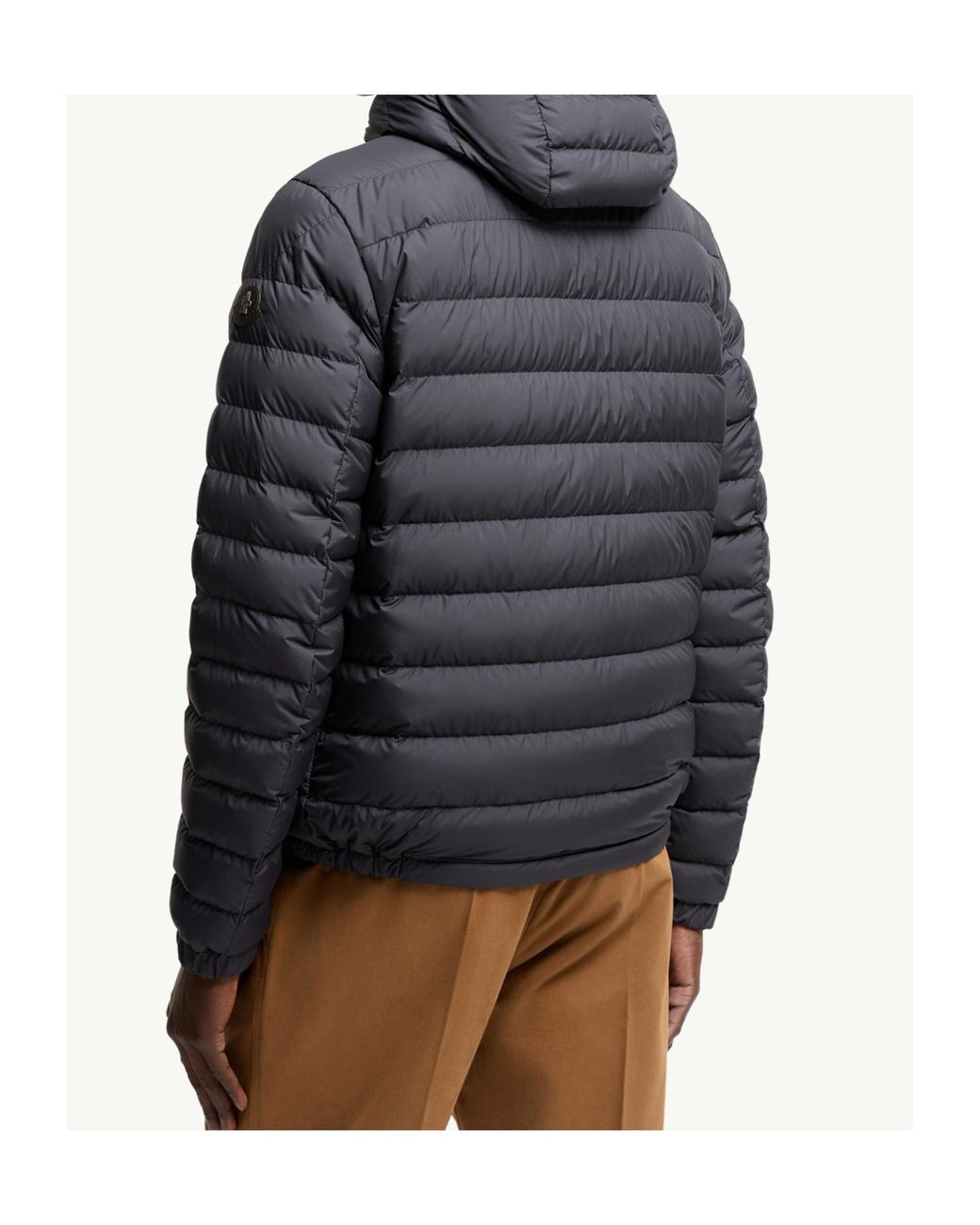 Moncler Gray Solienn Hooded Zip-Up Padded Jacket for men