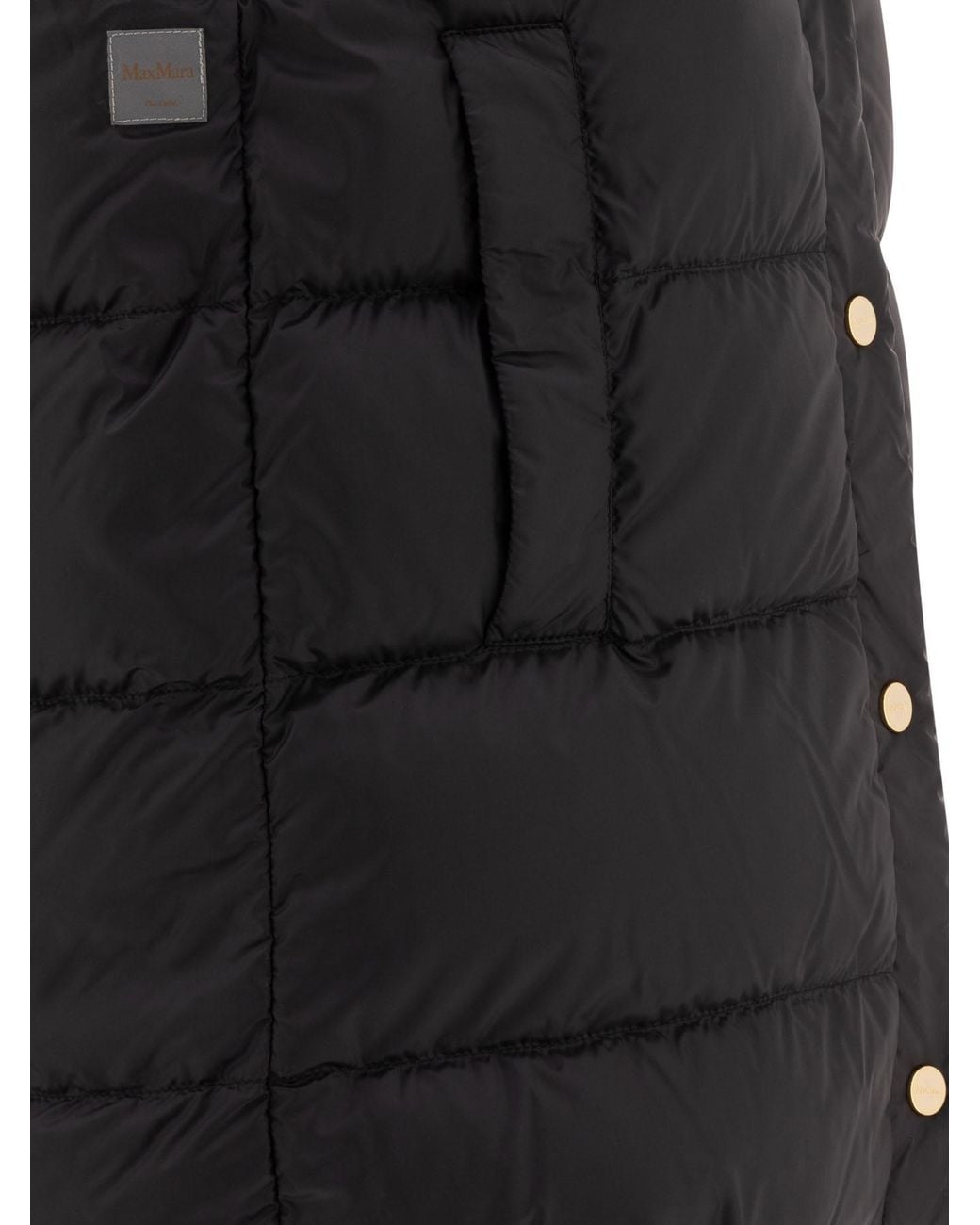 Max Mara Black The Cube Button-Up Drawstring Gilet
