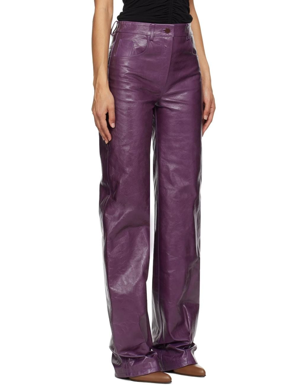 16Arlington Purple Vante Leather Pants