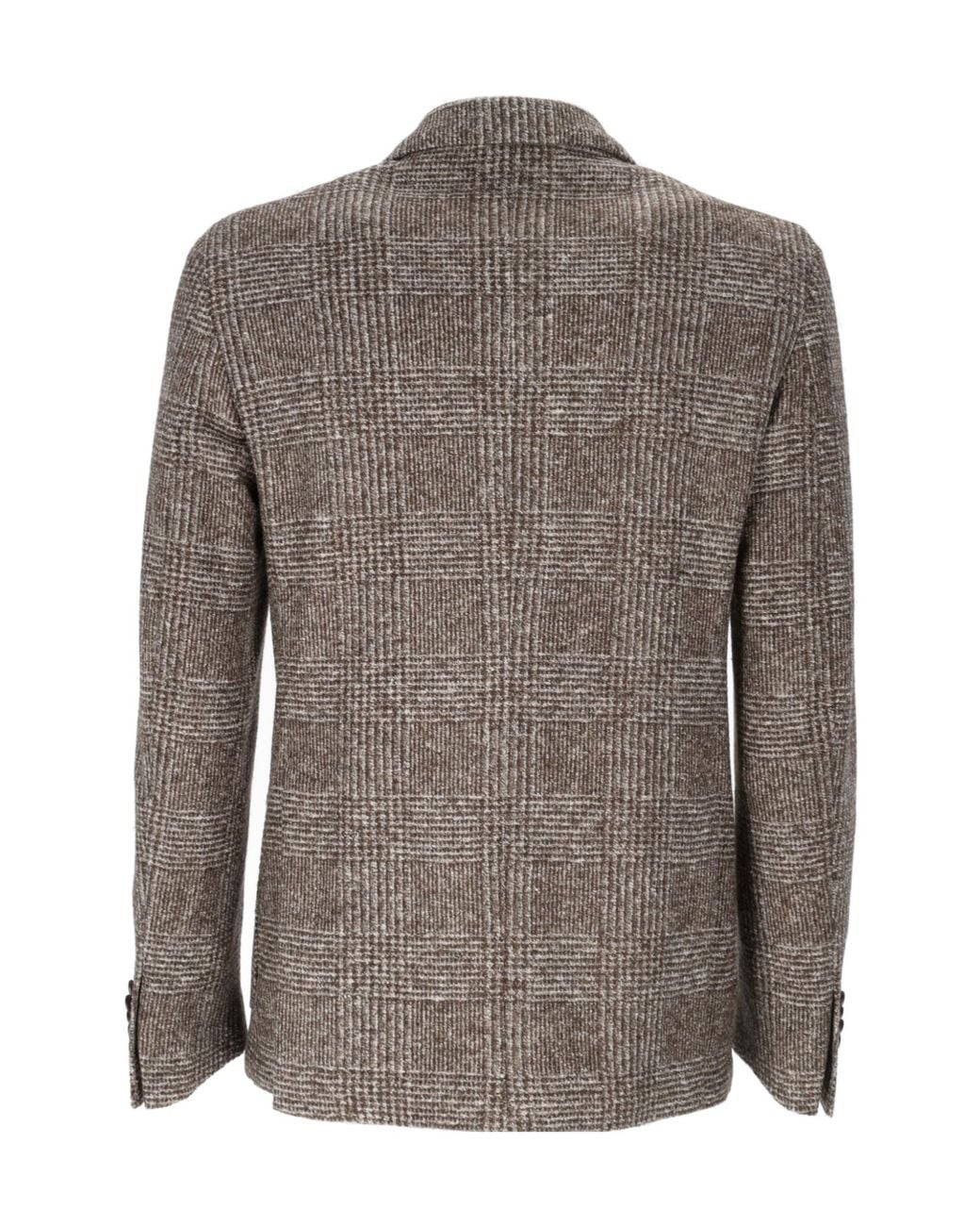 Lubiam Brown Double-Breasted Suit Jacket for men
