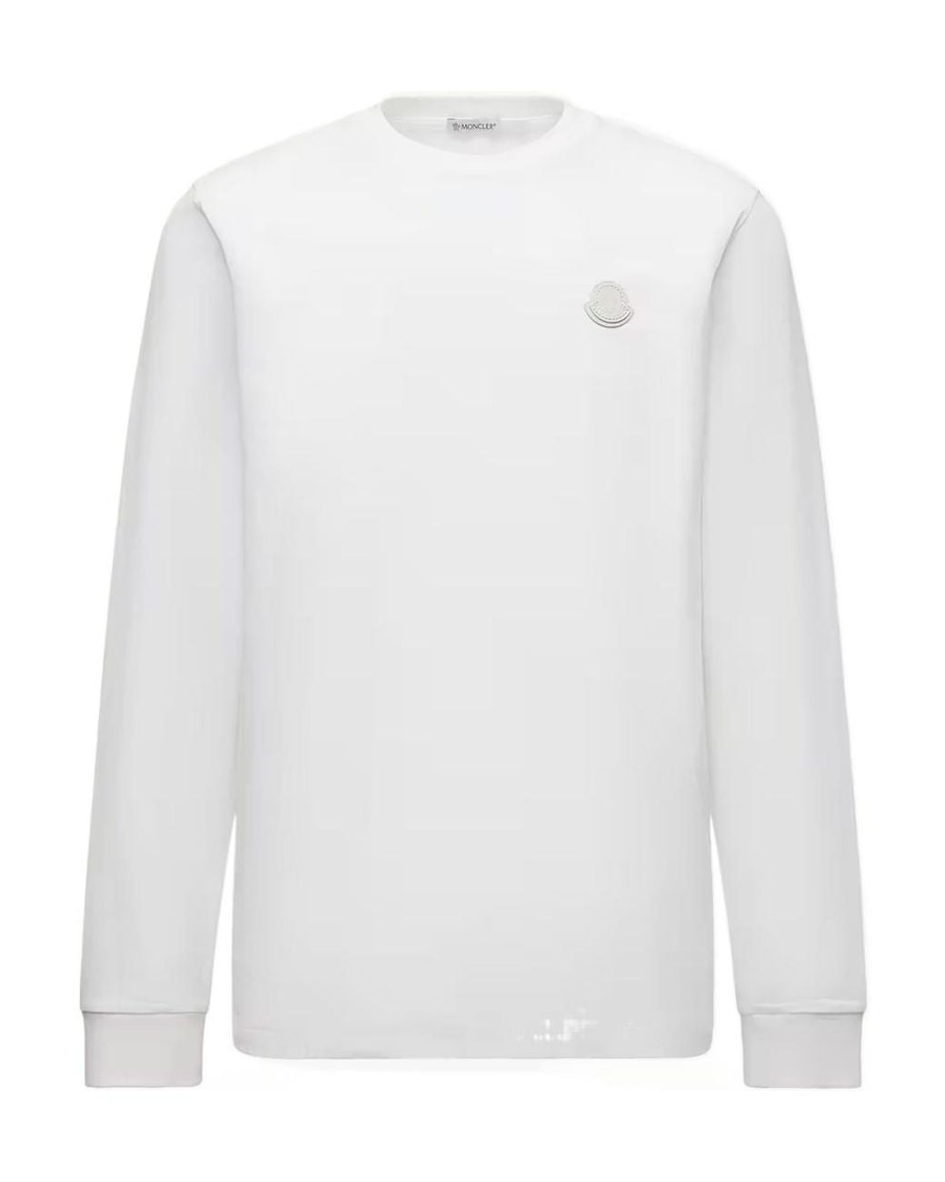 Moncler White Long-Sleeve T-Shirt for men