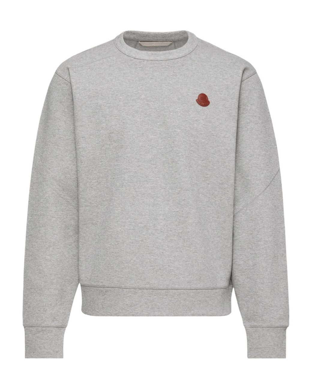 Moncler Gray Logo Patch Sweatshirt for men
