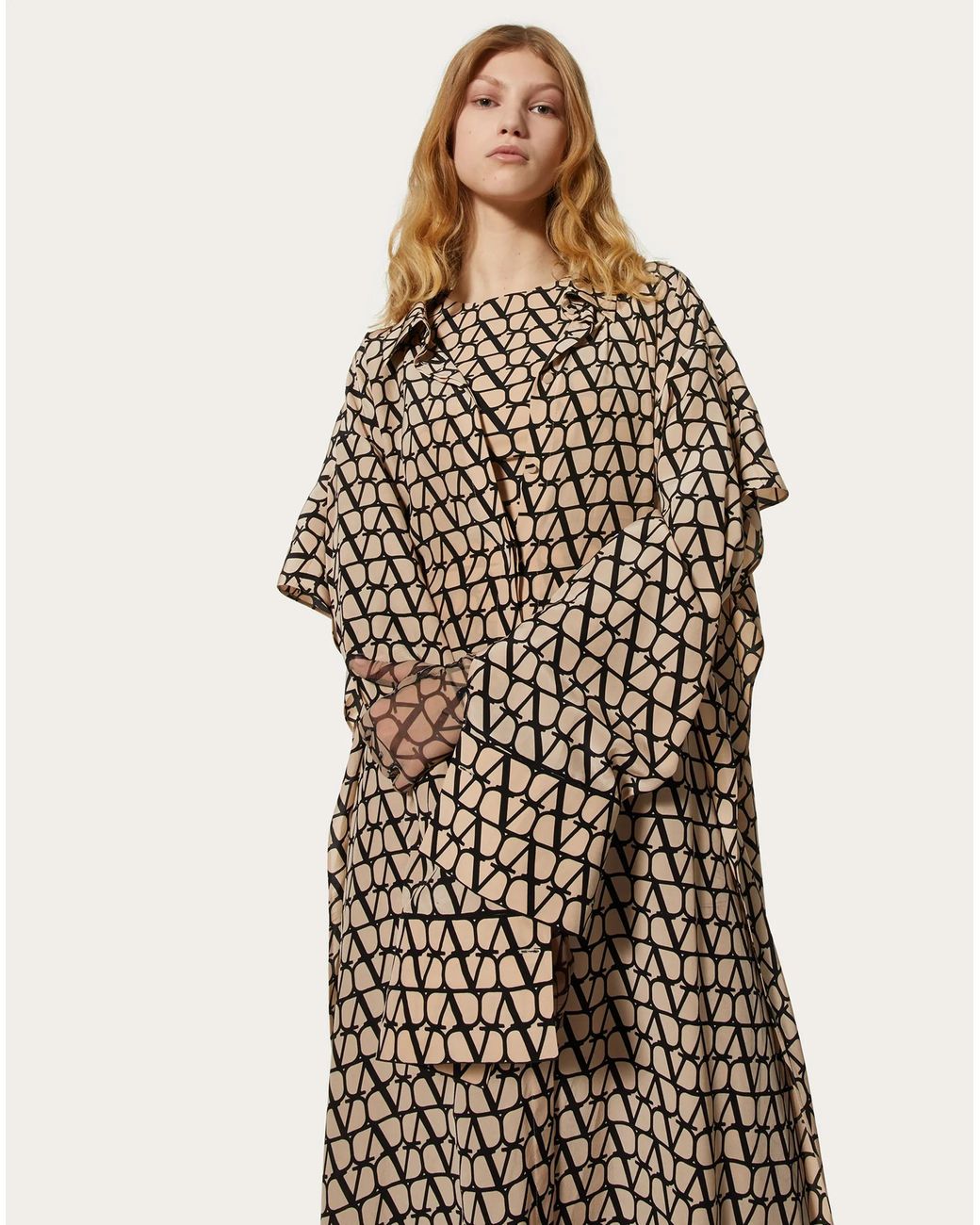 Valentino Natural Toile Iconographe Maxi Shirtdress