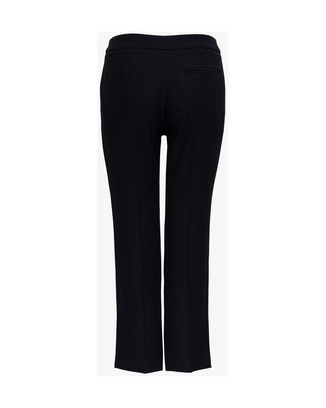 McQueen Black Cigarette Cropped Trousers