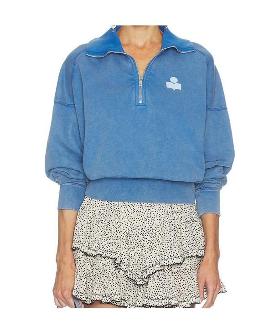 Isabel Marant Blue Isabel Marant Étoile Ross Half-Zip Sweatshirt