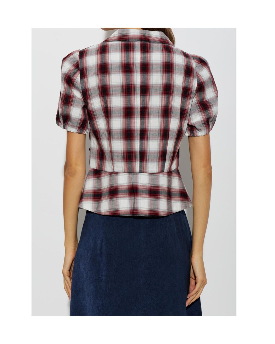 Baum und Pferdgarten Multicolor Macaia Checked Puff-Sleeve Top
