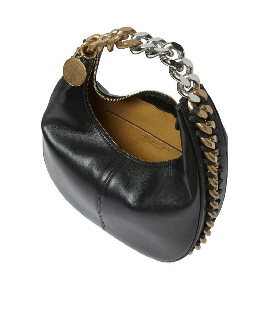 Stella McCartney Black Frayme Zipit Small Shoulder Bag