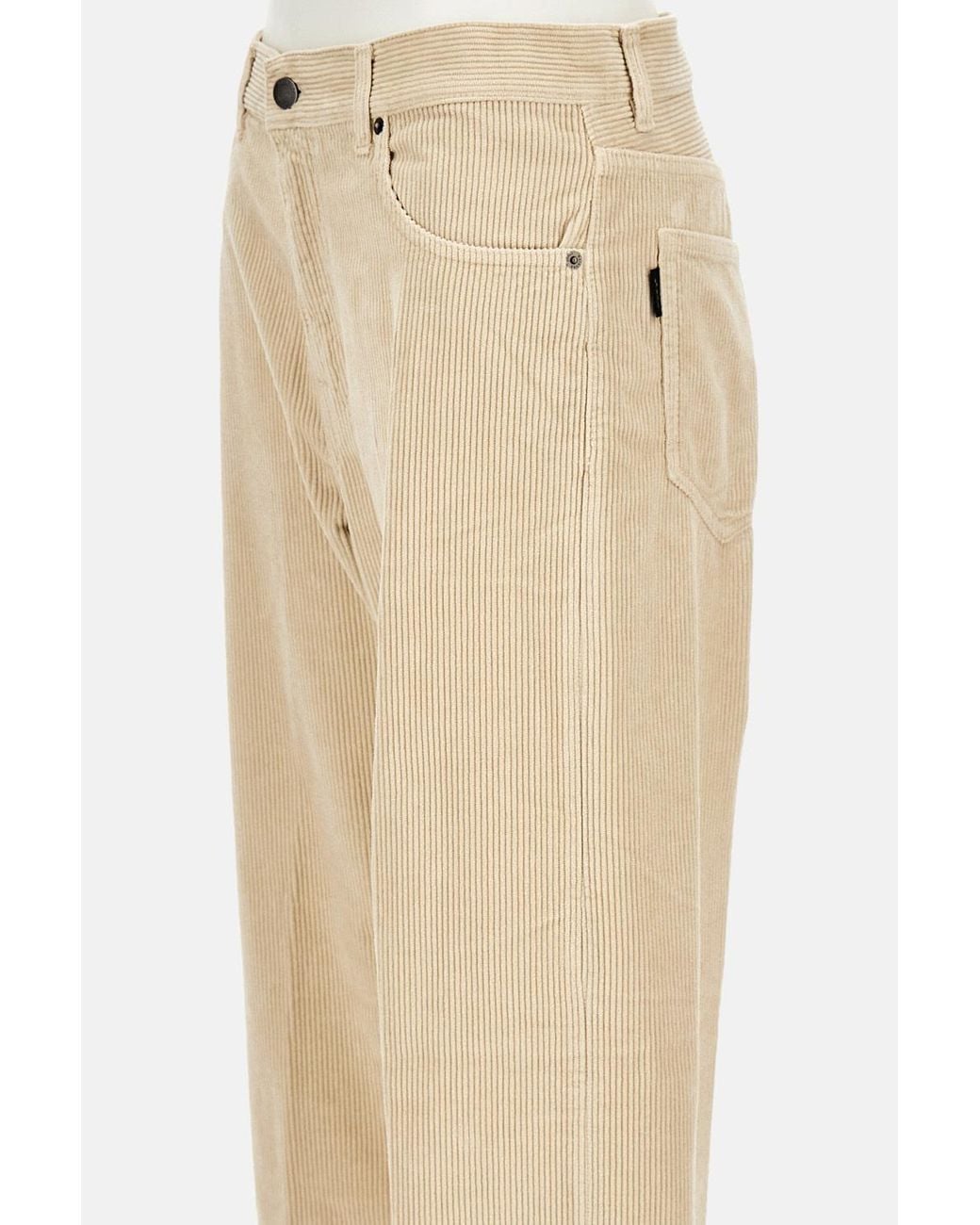 Haikure Natural Corduroy Wide-Leg Pants