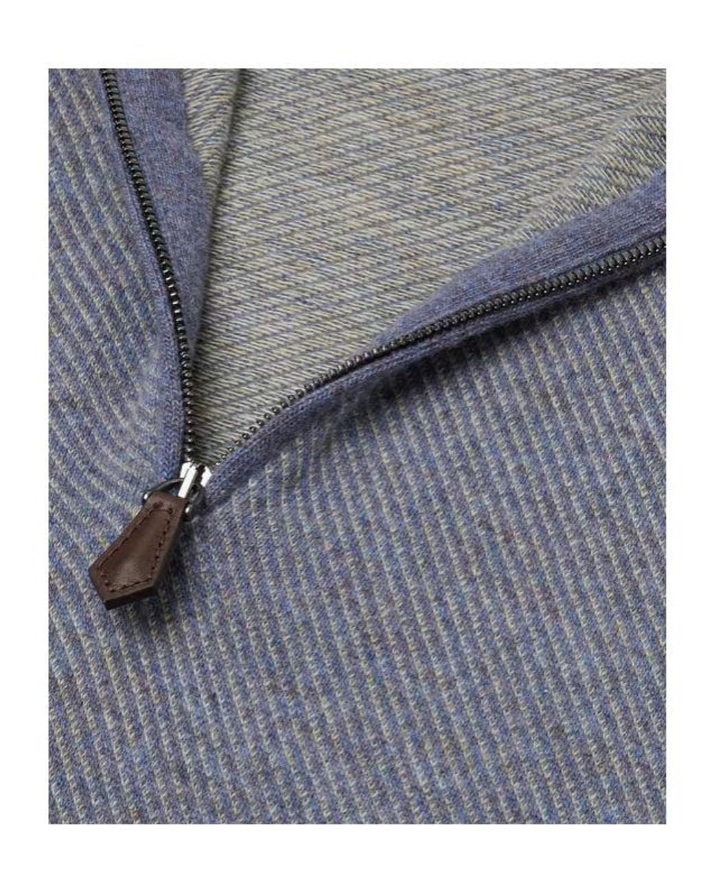 Loro Piana Gray Roadster Half-Zipped Jumper for men