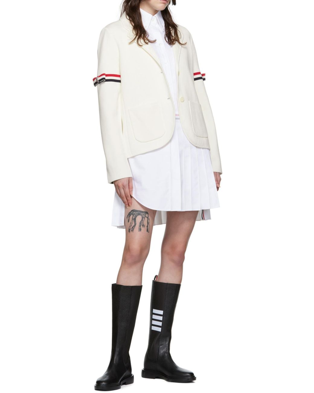 Thom Browne Black 4-Bar Knee Length Chelsea Boots