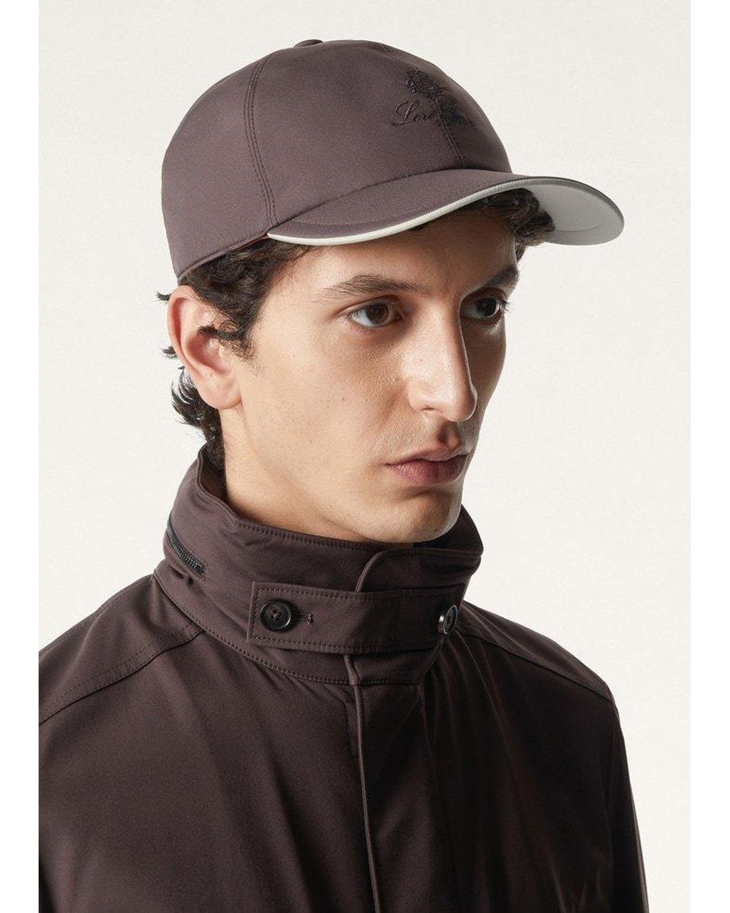 Loro Piana Brown Baseball Cap for men