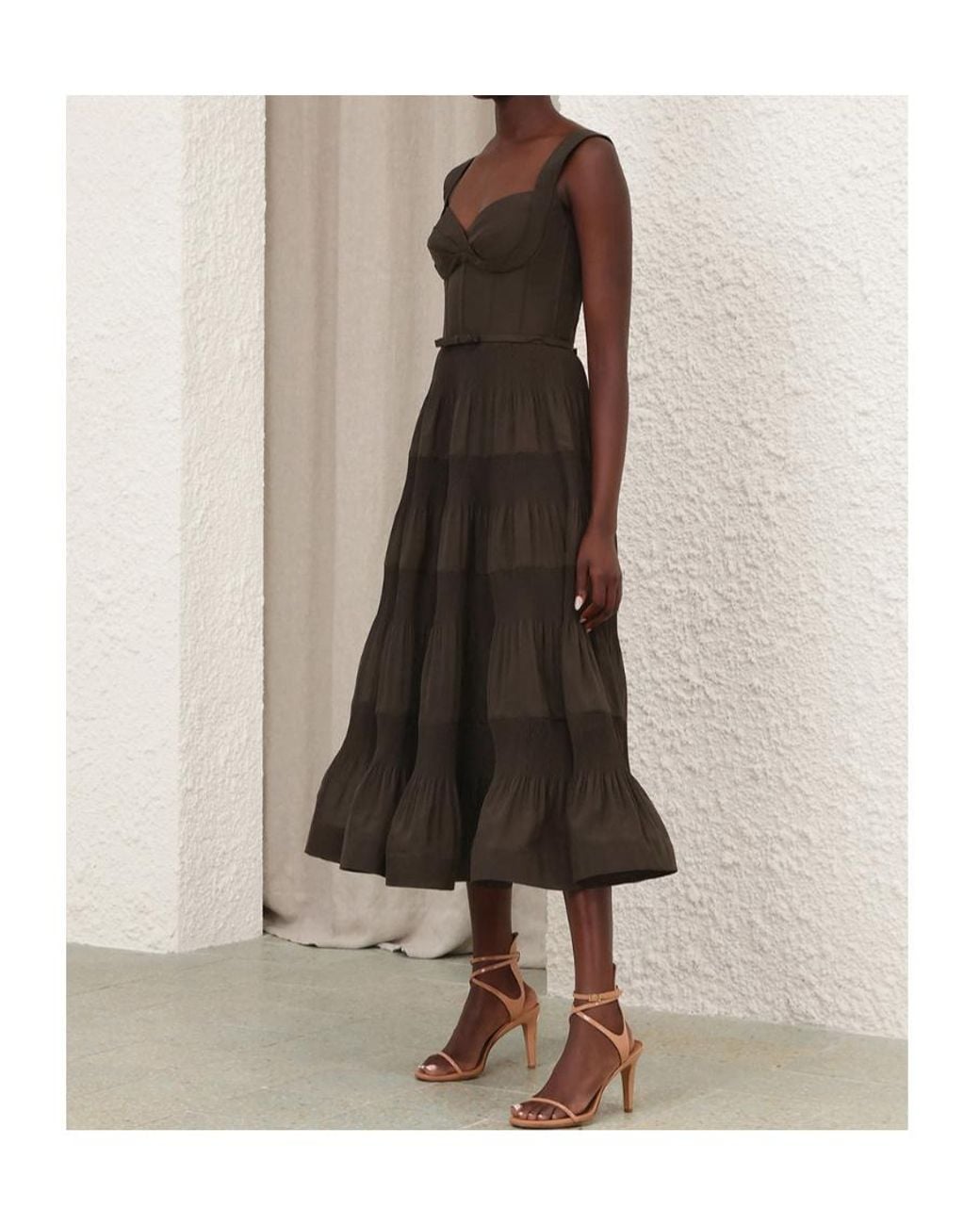 brown dresser with mirror walmart self-portrait Draped Knitted Long Dress