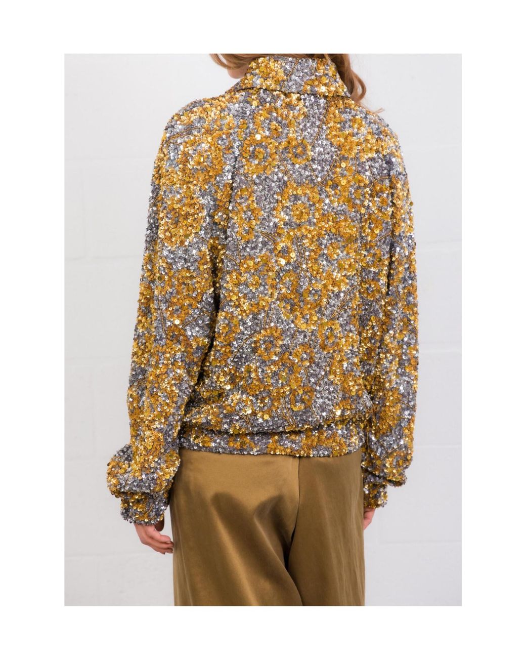 Dries Van Noten Metallic Long Sleeve Jacket