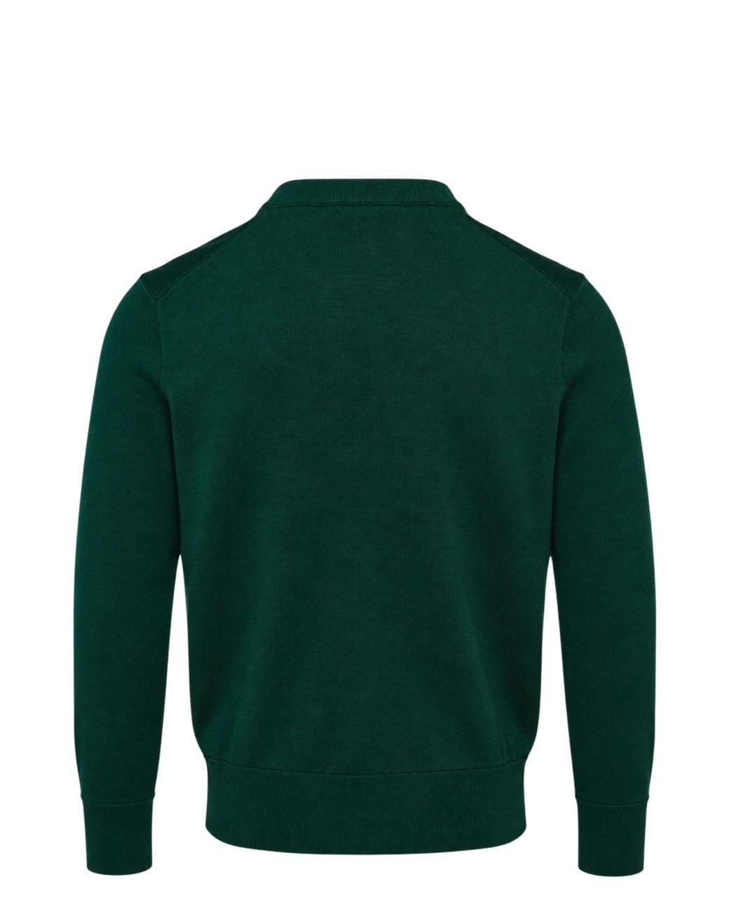 AMI Green Ami Logo V-Neck Cardigan for men