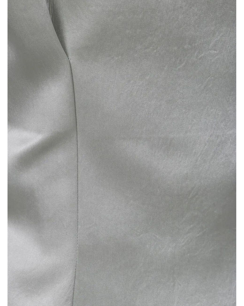Philosophy Di Lorenzo Serafini Gray Strapless Satin Mini Dress