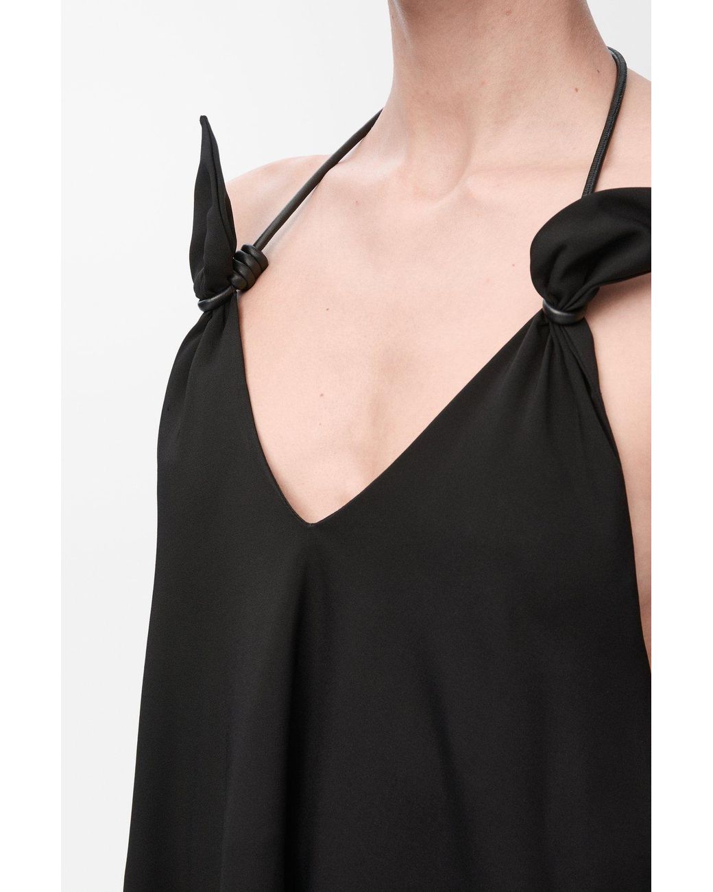Loewe Black Flamenco Halterneck Mini Dress