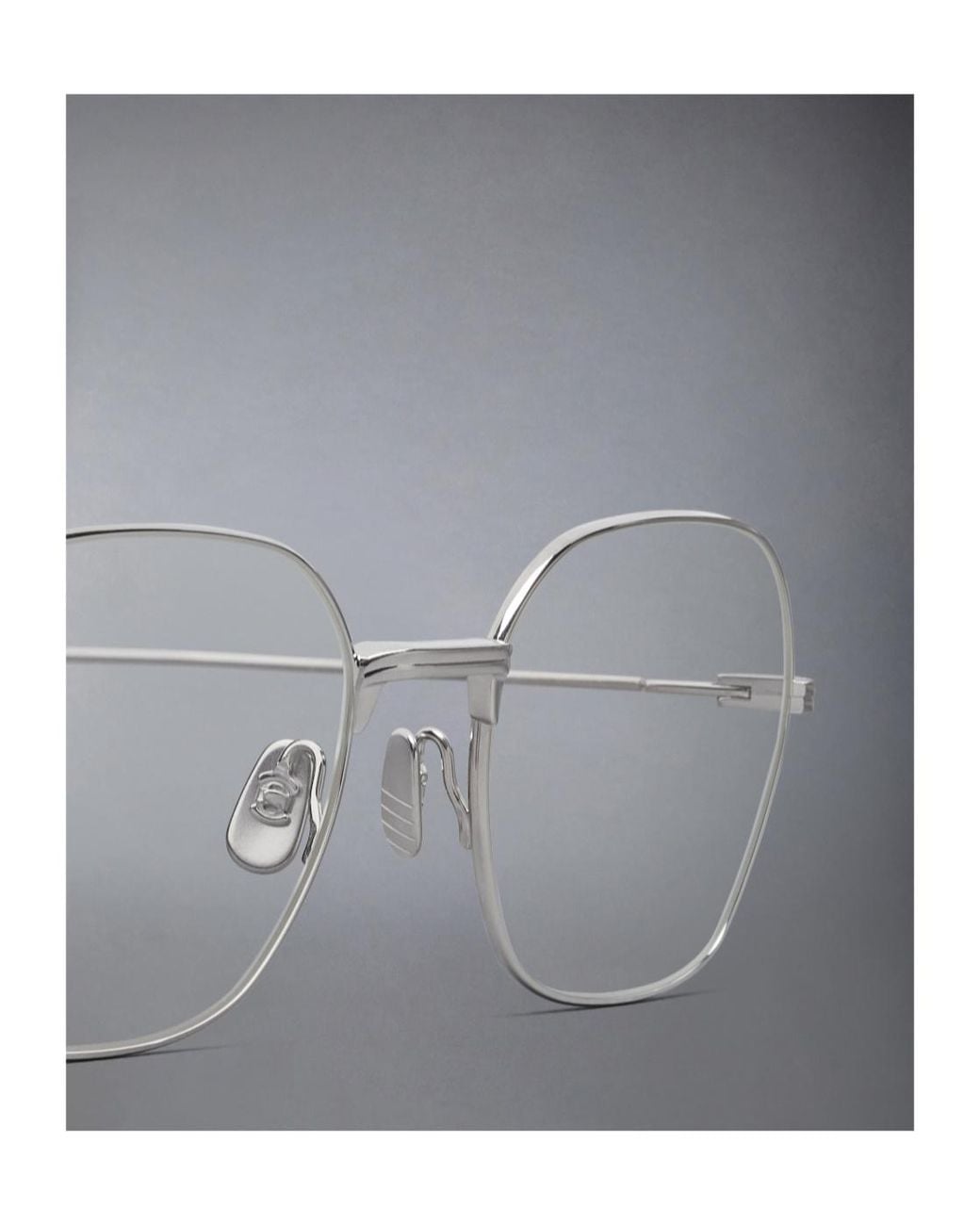 Thom Browne White Eyewear Rectangular Frame Glasses for men