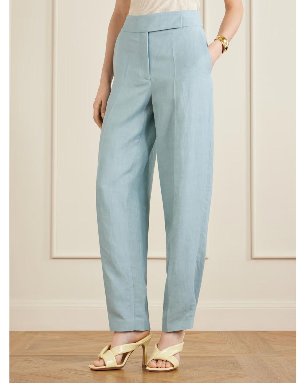 Joseph Blue Wide-Leg Tailored Pants