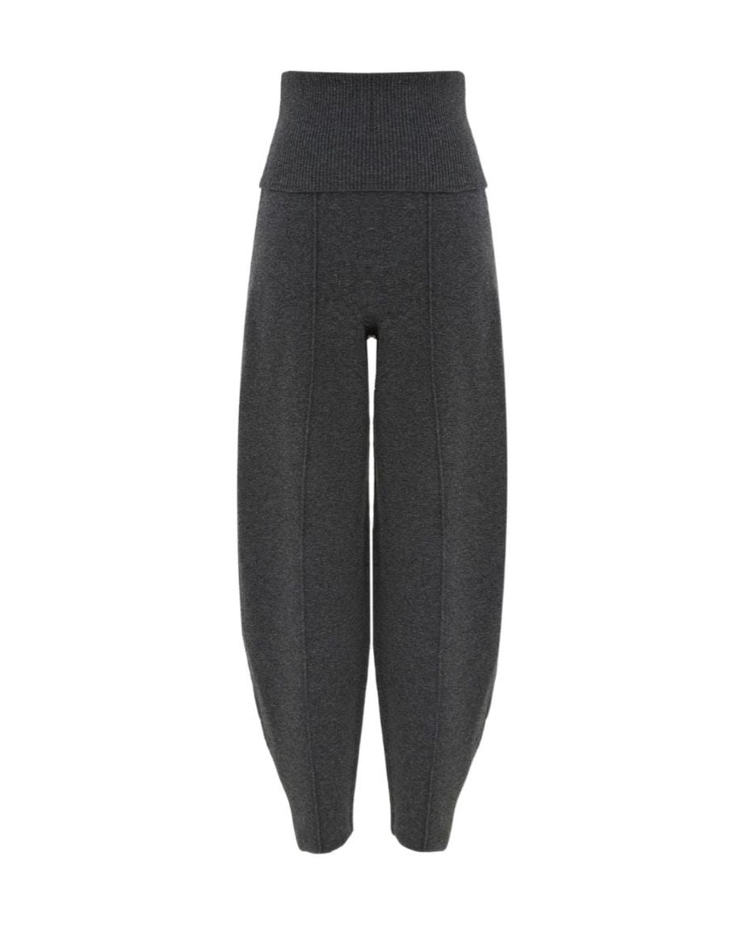Zimmermann Gray Valiant Knit Barrel Pant