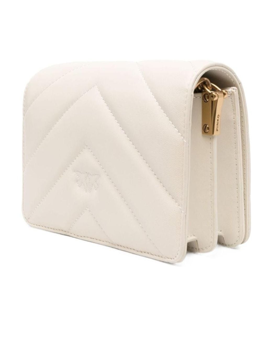 Pinko Natural Love Click Logo-Engraved Mini Crossbody Bag