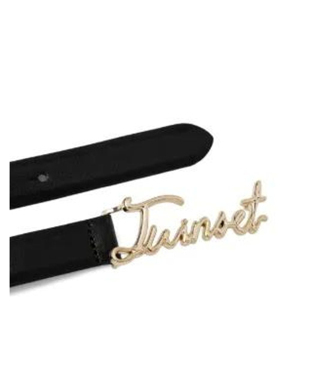 Twinset White Logo Belt