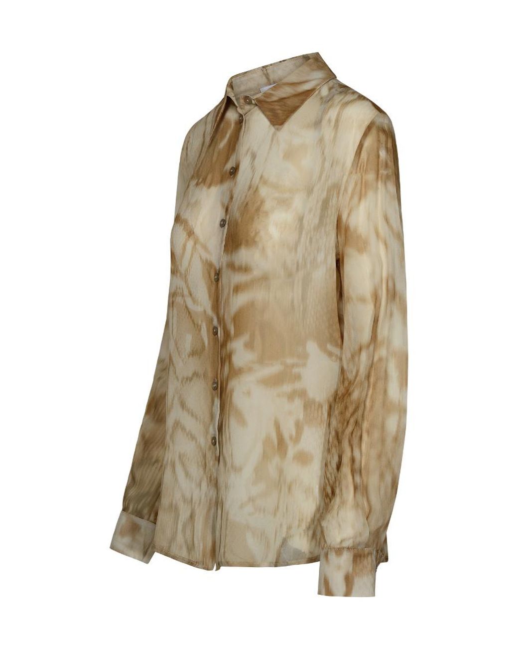 Blumarine Natural Two-Tone Viscose Shirt