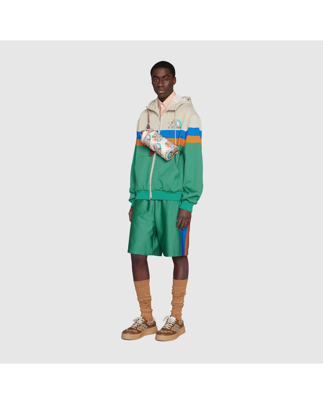 Gucci Blue X The North Face Logo Shoulder Bag for men