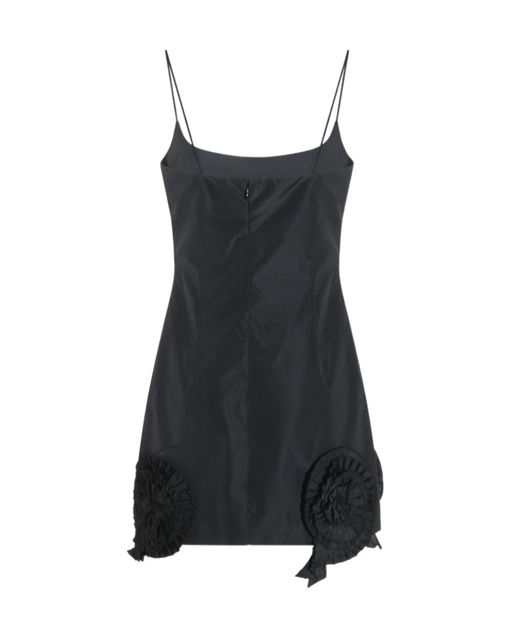 Blumarine Black Ruffled Hem Mini Dress