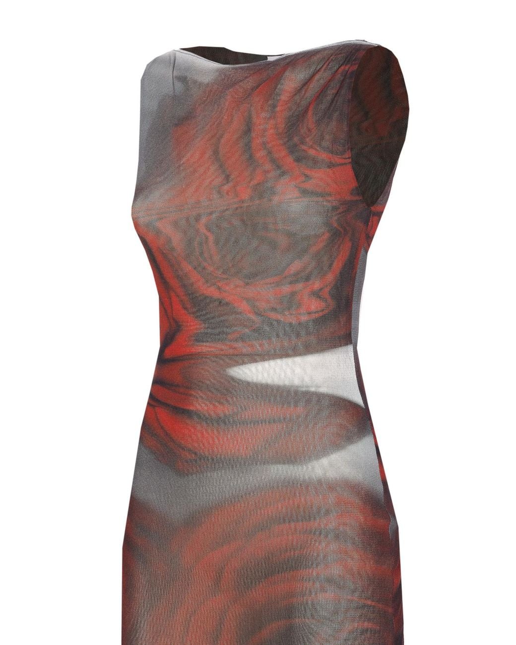 Jean Paul Gaultier Multicolor Blurry Roses Print Dress