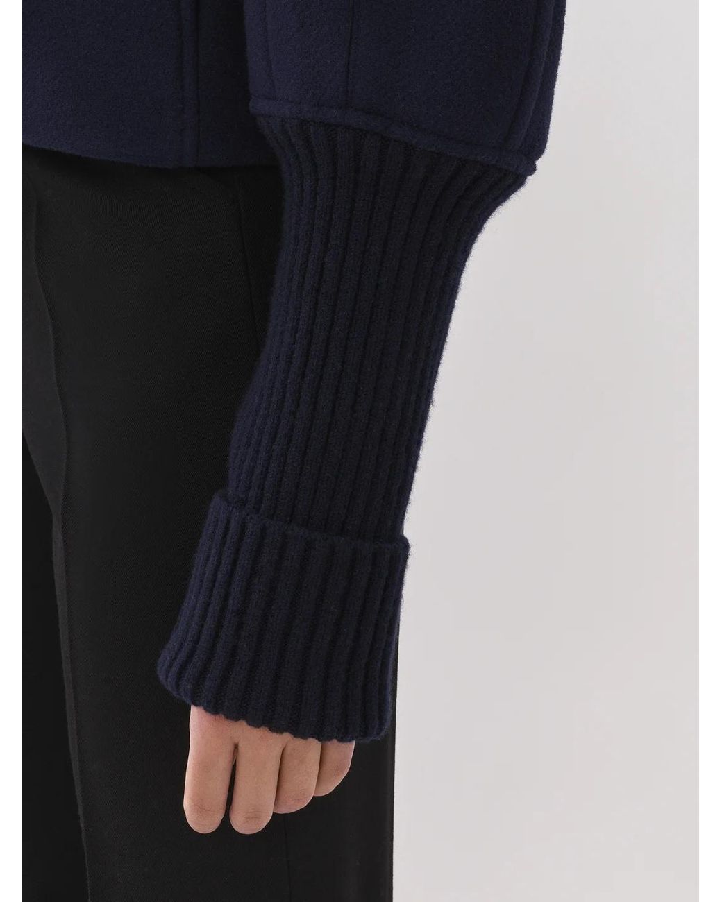 Chloé Blue Chloé Boxy Cropped Coat