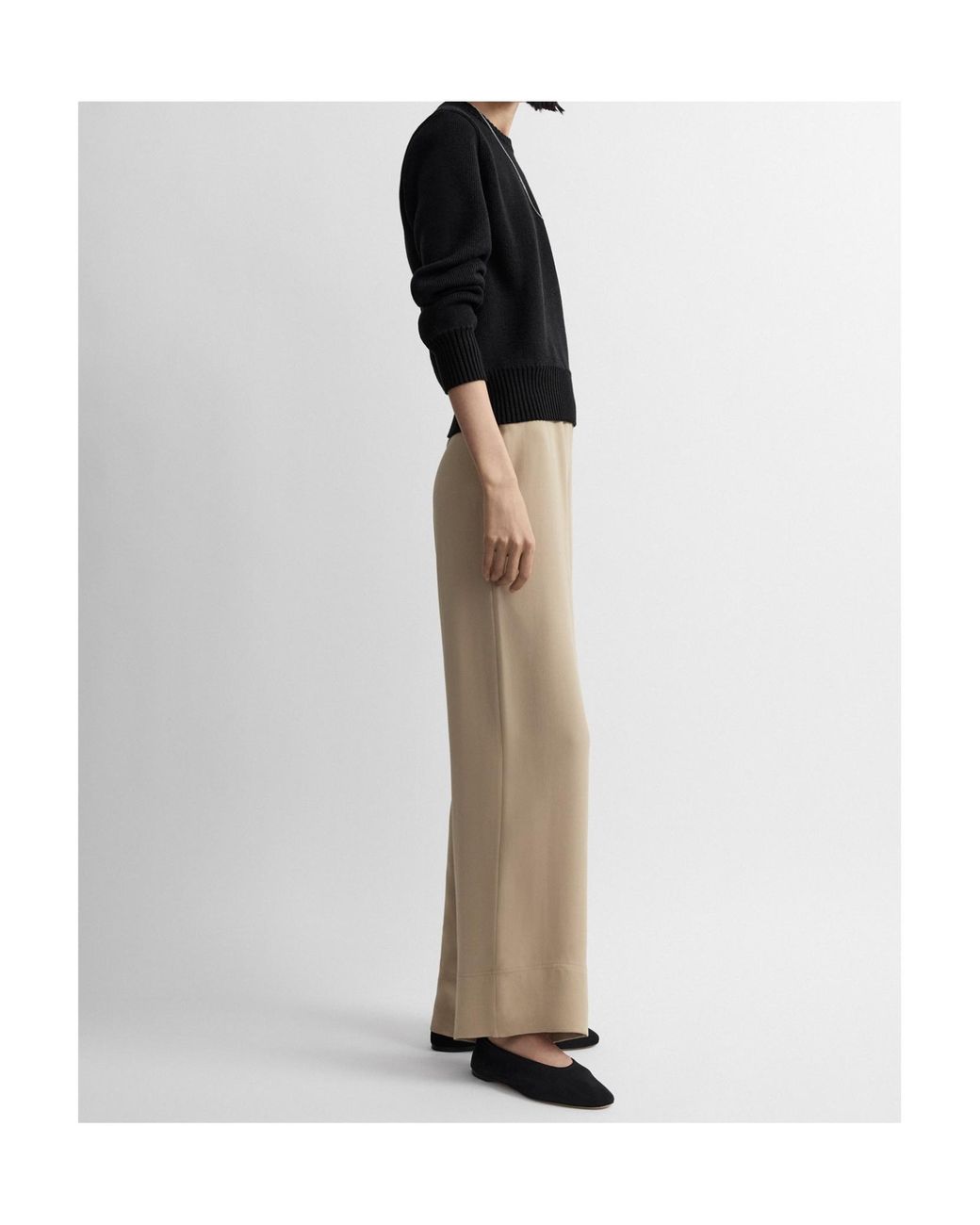 Totême Natural Elastic-Waist Casual Trousers