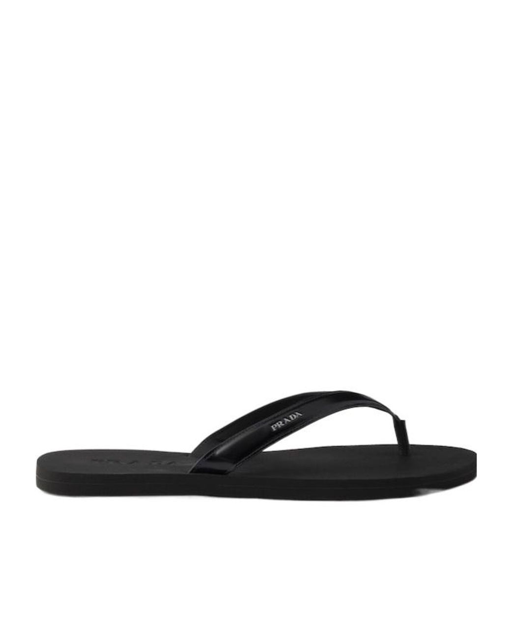 Prada Black Logo-Detailed Flip Flops for men