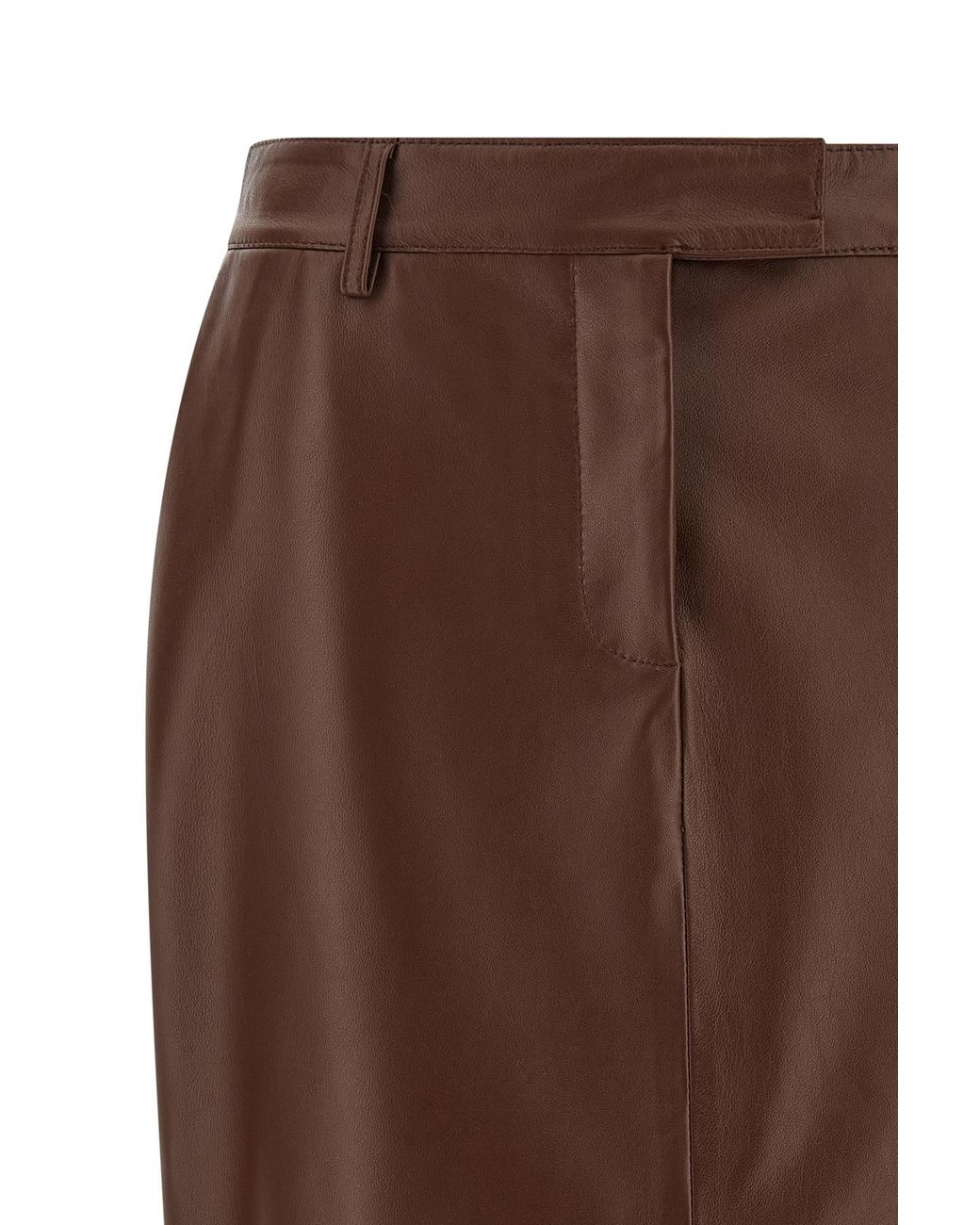GIUSEPPE DI MORABITO Brown Zip-Front Midi Skirt