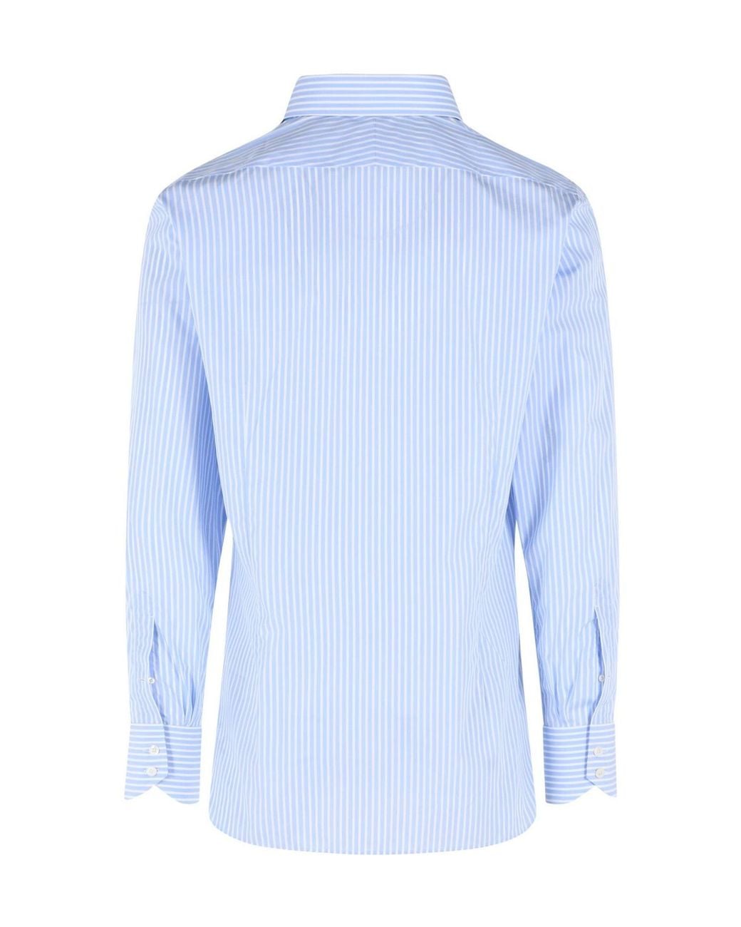 Tom Ford Blue Slim-Fit Striped Shirt for men
