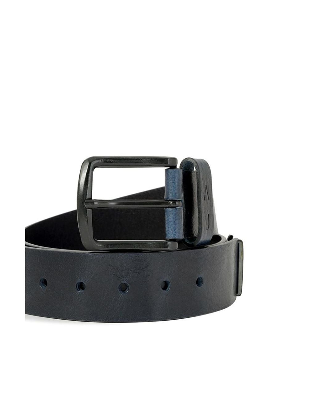 Armani Jeans Black Logo Belt for men