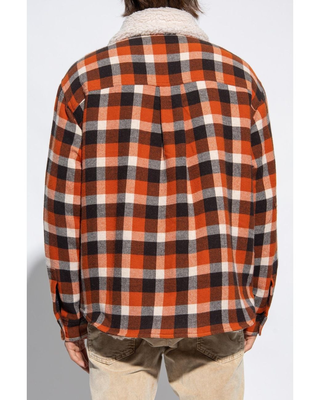 DSquared² Brown Americana Checkered Button-Up Jacket for men