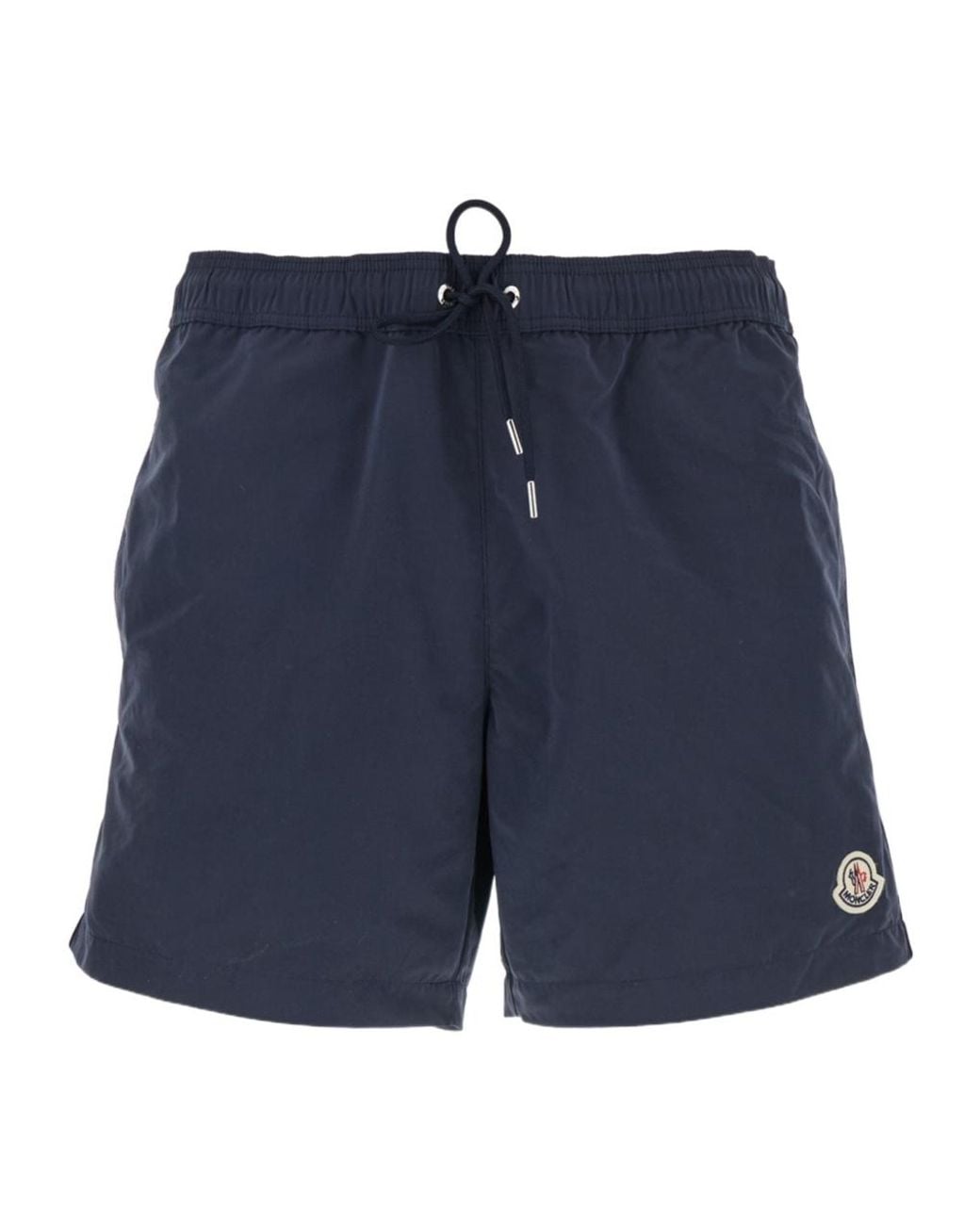 Moncler Blue Logo Patch Drawstring Swim Shorts for men