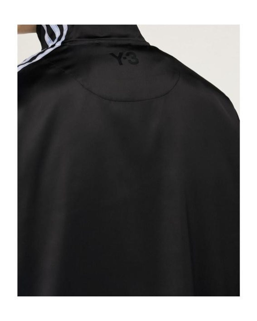 Y-3 Black Satin Gradient 3-Stripes Track Top for men