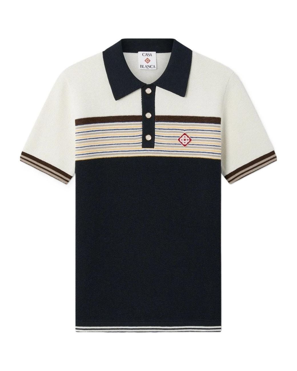 Casablanca Black Cotton-Wool Blend T-Shirt for men