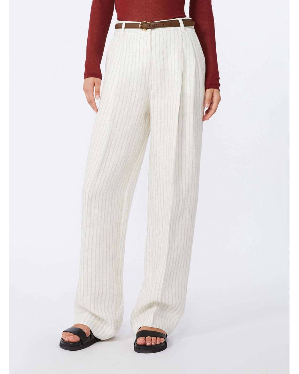 Max Mara White Studio Fonte Striped Trousers