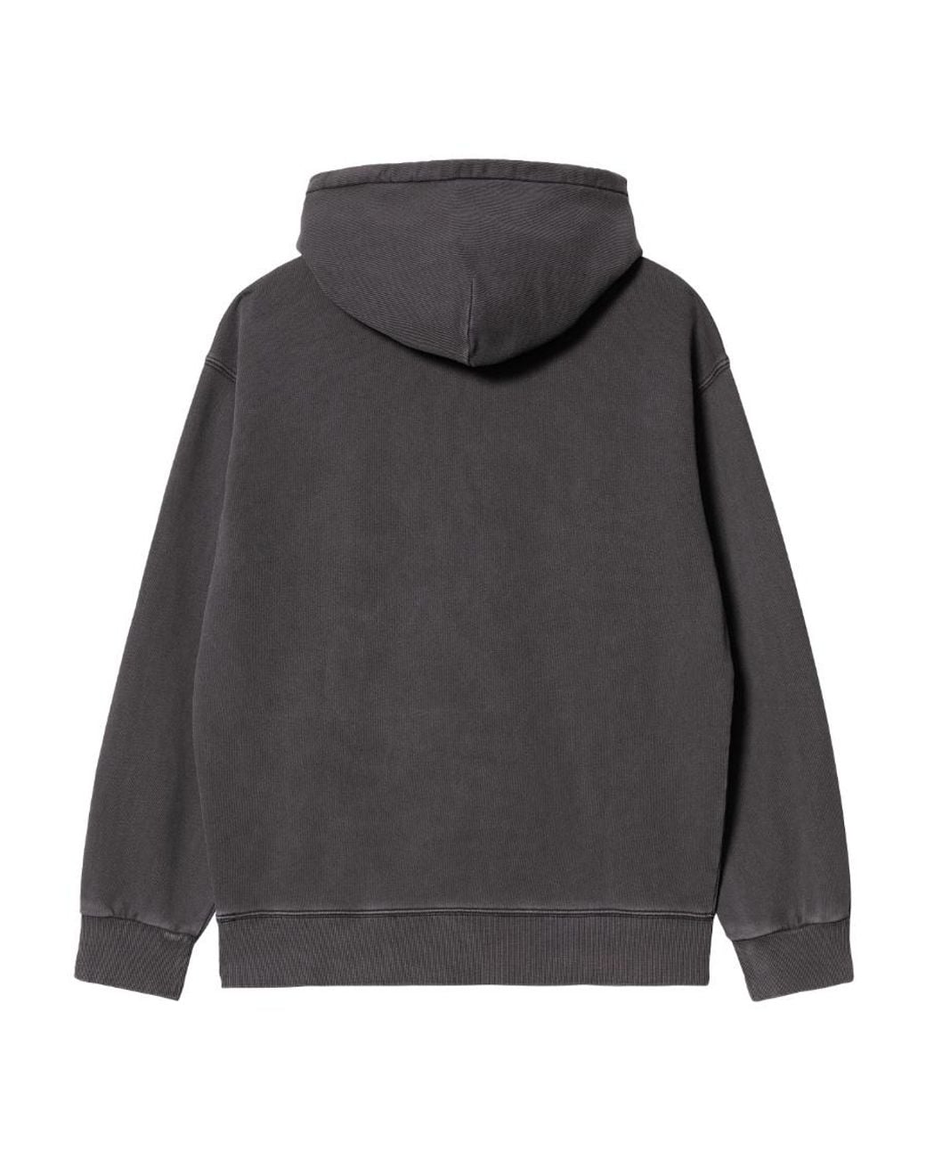 Carhartt Gray Wip Nelson Logo-Patch Drawstring Hoodie for men