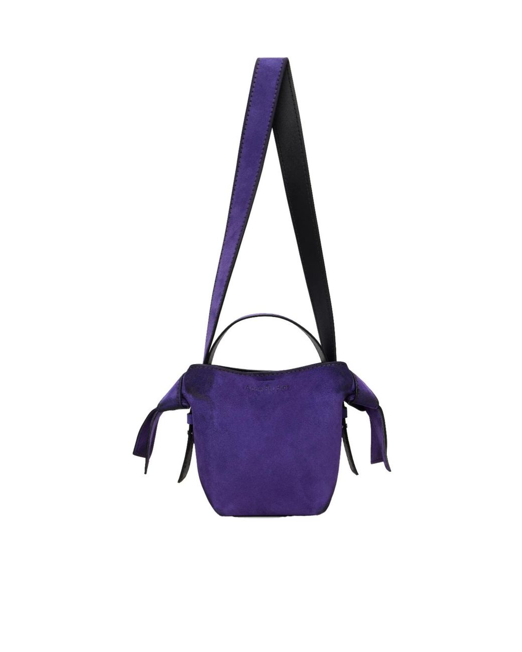 Acne Purple Knot Detailed Strapped Handbag