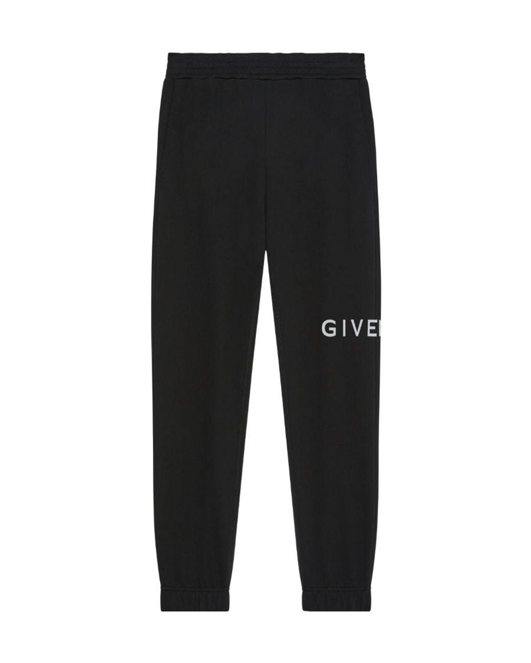 Givenchy Black Logo Printed Rear-Welt Pocketed Track Pants for men