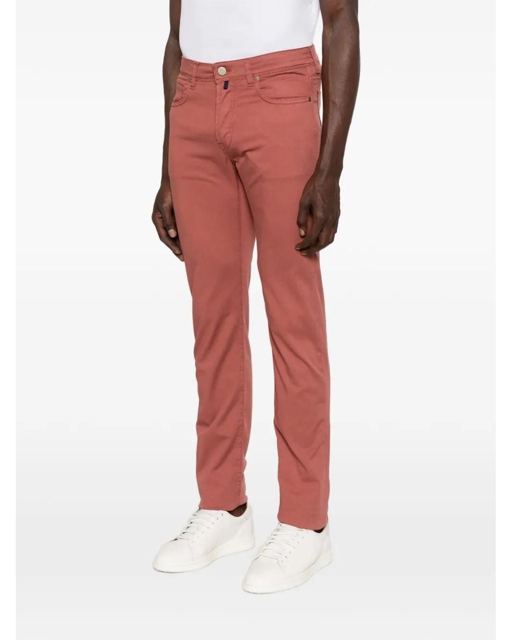 Incotex Red Slim-Fit Trousers for men