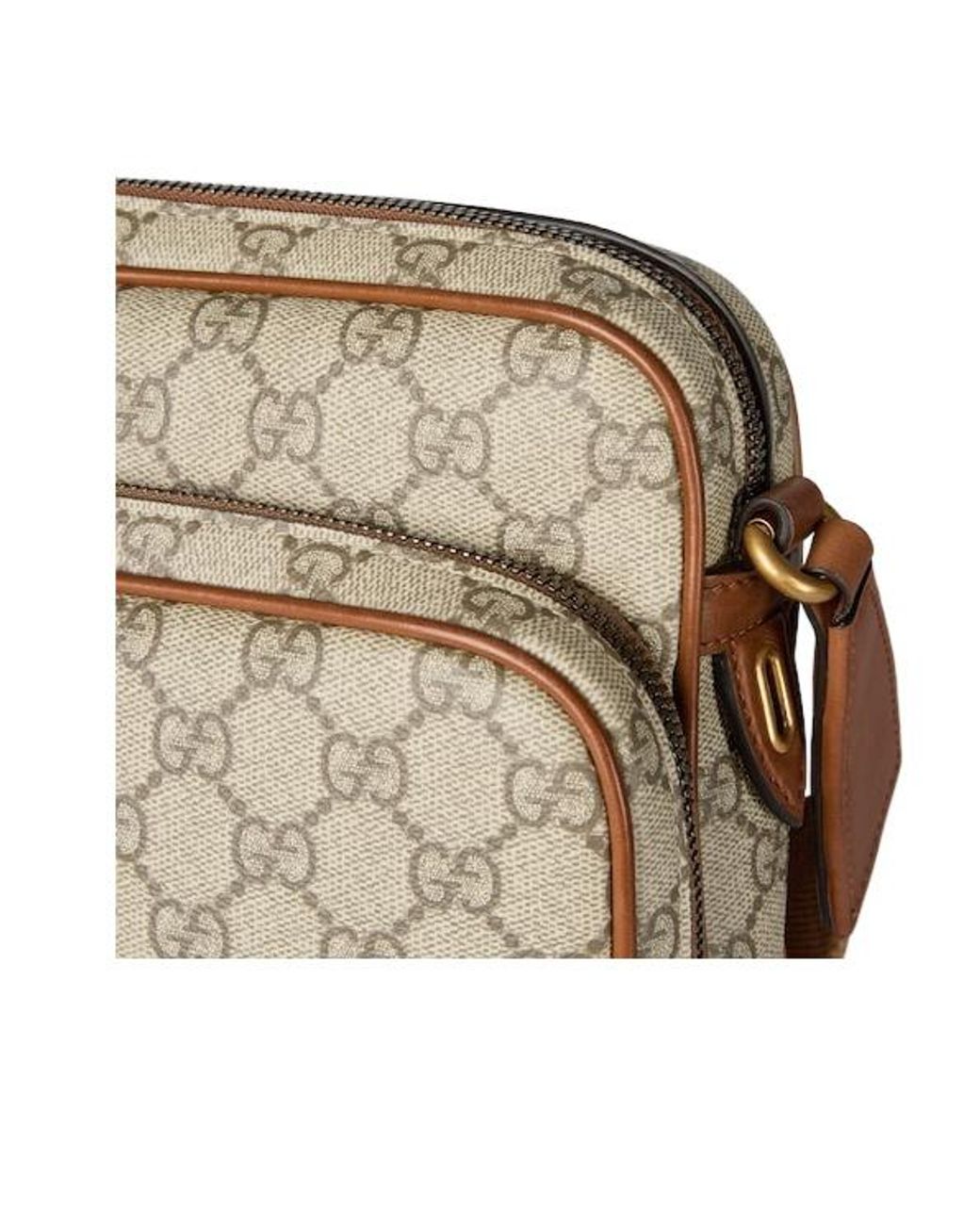 Gucci Natural Gg Emblem Medium Crossbody Bag for men