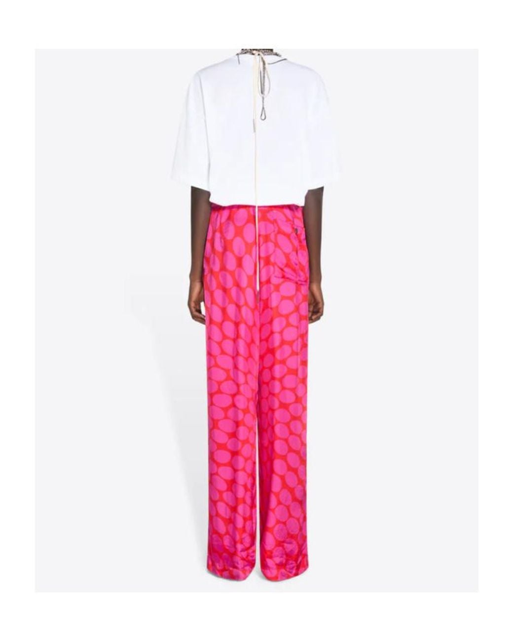 Dries Van Noten Pink Pila Wide-Leg Pants