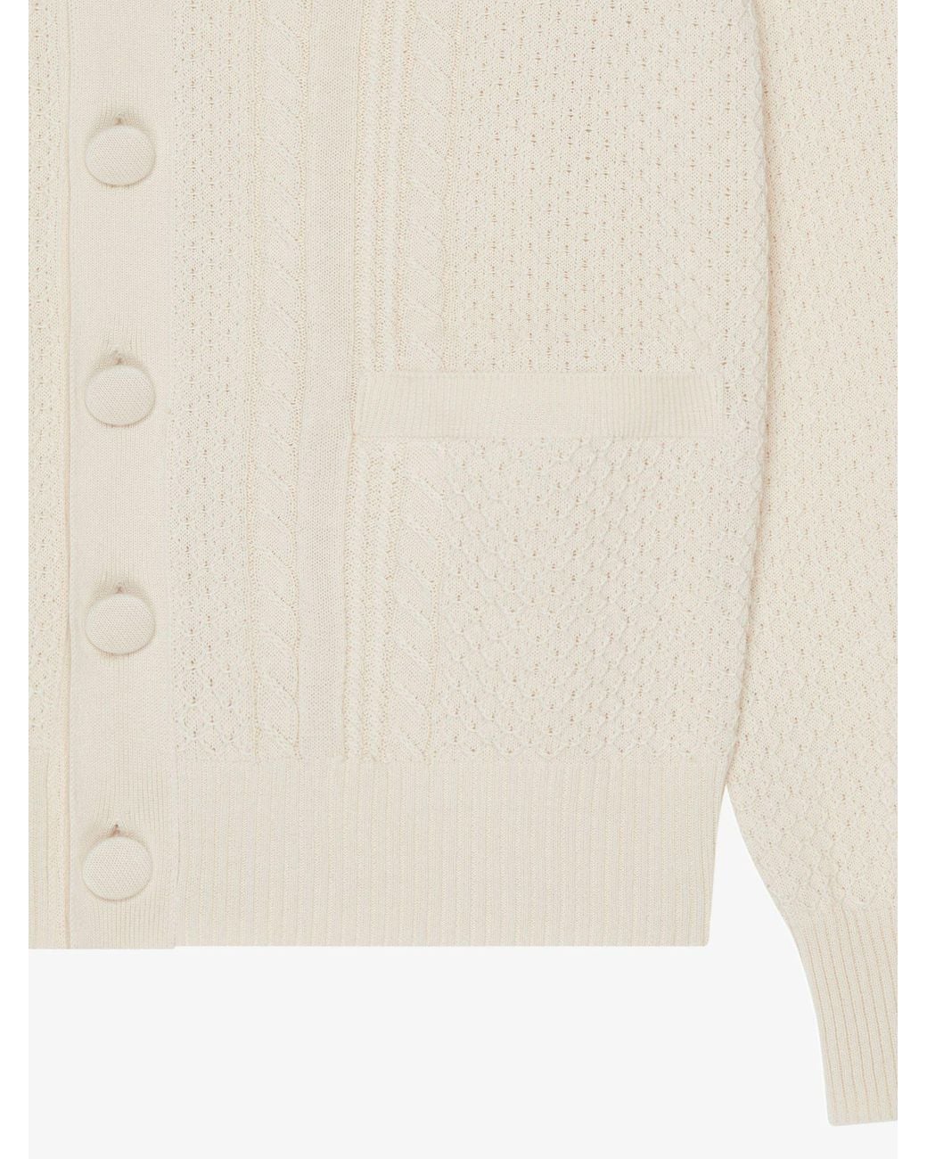 Givenchy White Button-Up Knit Cardigan for men