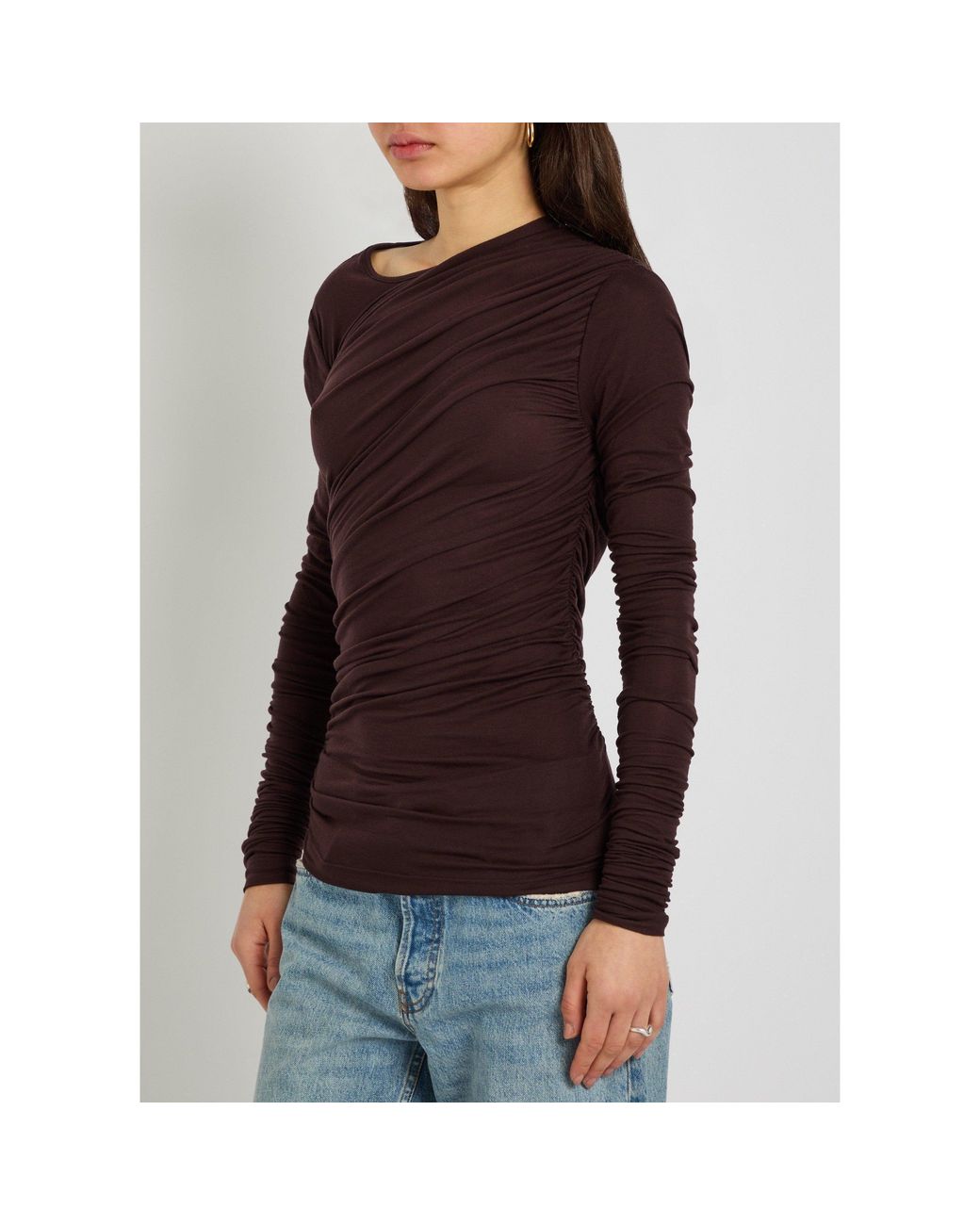 Agolde Brown Long Sleeve T-Shirt