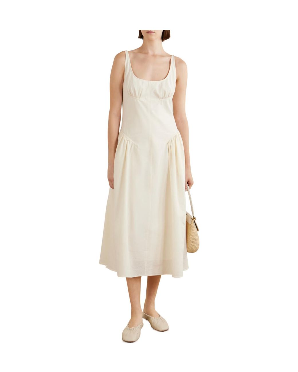 Proenza Schouler White Seersucker Midi Dress