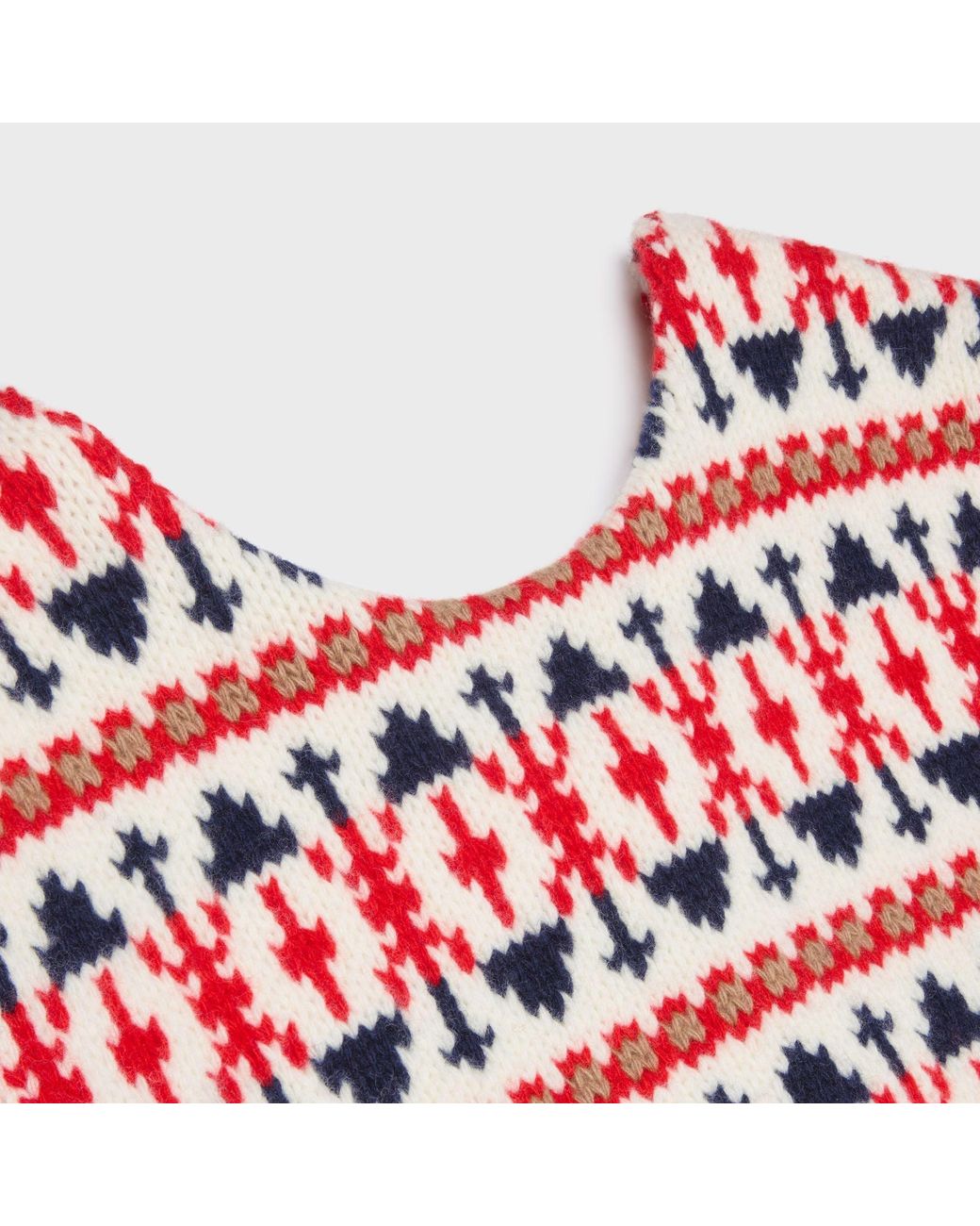 Céline Red Cropped Sweater